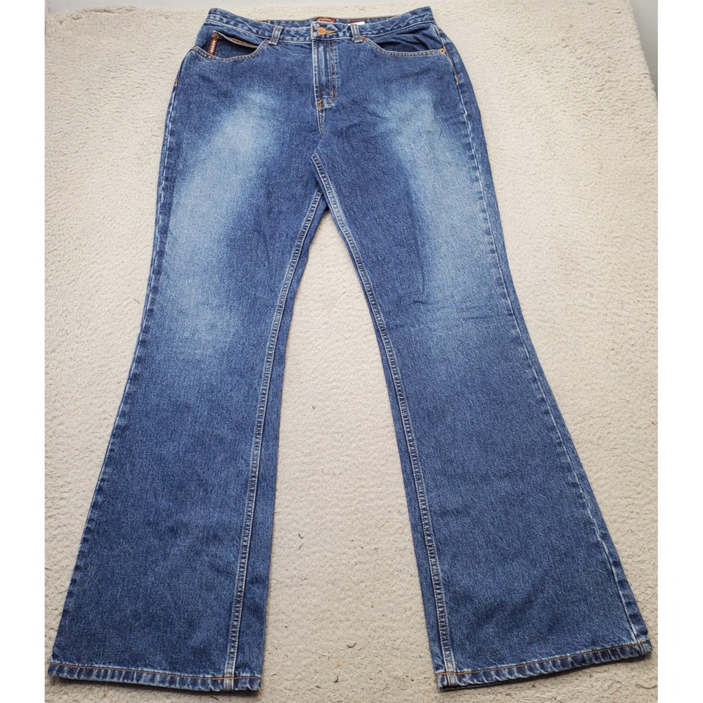 Bongo Jeans Womens 13 Blue‎ Denim Medium Wash 5 Pocket Casual Flared Leg